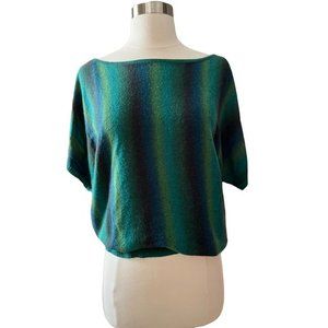 Vintage The Limited Green Blue Ombré Dolman Sleeved Sweater - Large